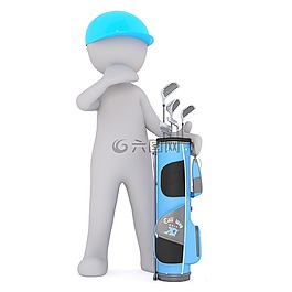白人男性,3d模型,孤立