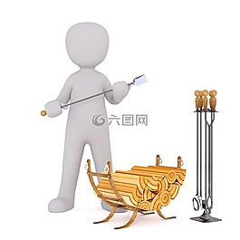 白人男性,3d模型,孤立