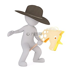 白人男性,3d模型,孤立