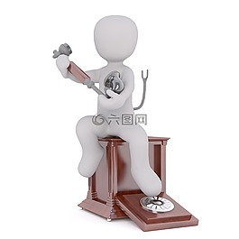 白人男性,3d模型,孤立