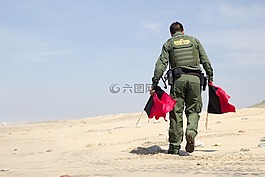 邊境巡邏,旗,巡邏