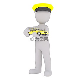 白人男性,3d模型,孤立