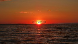 日落,海,撒丁島