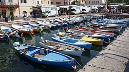bardolino,端口,漁船