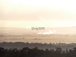 污染,日落,空氣污染