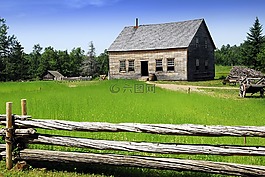 阿卡迪亚村庄,山寨,农村现场
