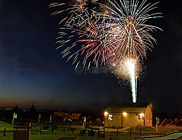 煙花,小溪汽車旅館,加拿大國慶日