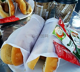 熱狗,食品,香腸
