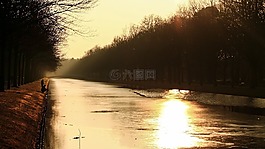 天空,太陽,水
