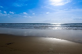 海灘,太陽,海
