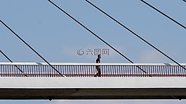 橋,吊橋,人的