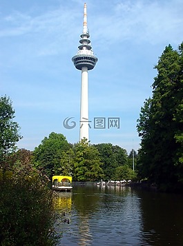 曼海姆,電車站,電視塔