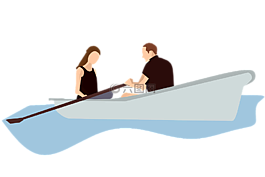 船,夫婦,度假