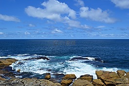 石頭,海,太陽