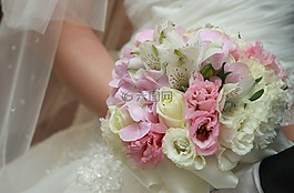 新娘,鮮花,花束de fleurs