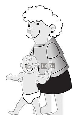 母親,兒童,走