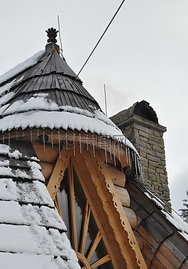 冬季,雪,山