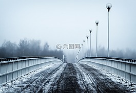 芬蘭,橋,冬天
