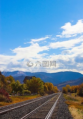 鐵路軌道,山,科羅拉多州