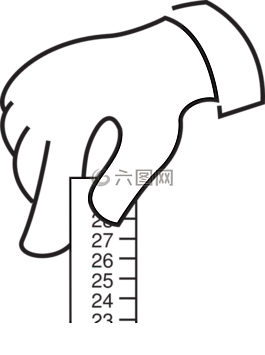 測量,手,數