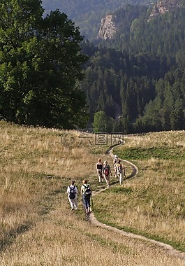 山,pieniny,背包徒步旅行