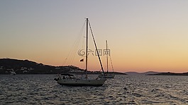 帆船,船,海