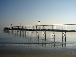 海灘,砂,碼頭