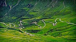 山路,全景圖,山地景觀