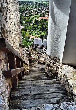 樓梯,城堡,匈牙利