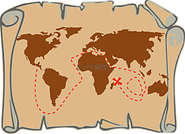 地圖,羊皮紙,海盜