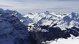 山,雪,公路