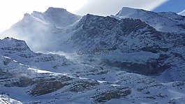 山,雪,公路