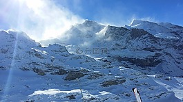 山,雪,公路