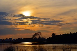 哈爾濱,美景,夕陽