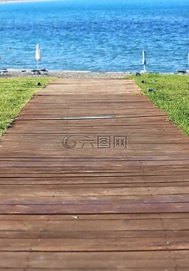 離,海灘,海