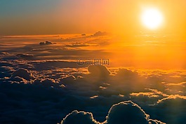 日出,天空,飛機(jī)