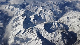 山,冬天,高山