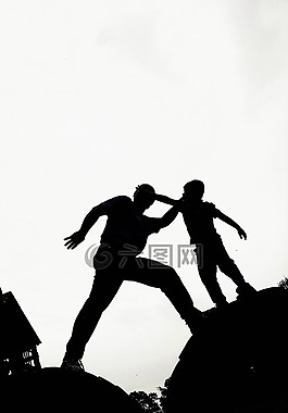 側(cè)影,父親,攀登