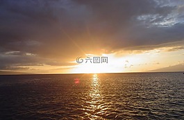 夏威夷,日落,考艾島