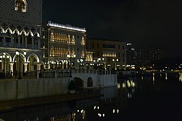 運(yùn)河,夜,燈