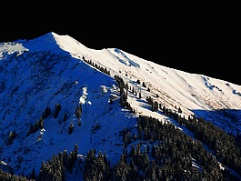 山,冬天,雪