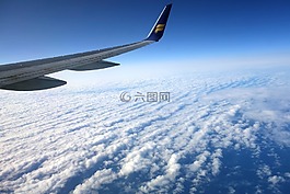 飛,天空,地平線