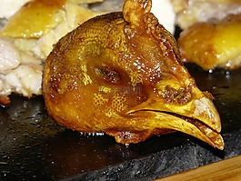雞,頭,食品