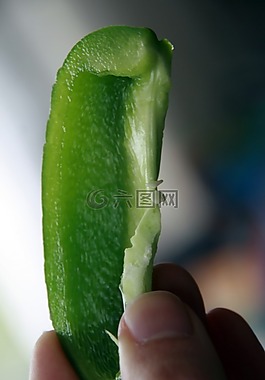 胡椒,綠色,切片