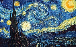 星空,梵高,油畫