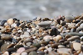 鵝卵石,海灘,海