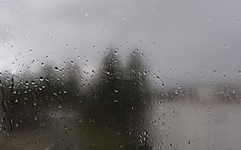 滴,雨,窗口