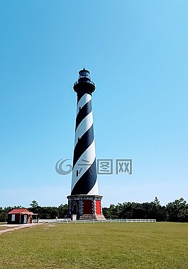 燈塔,海灘,旅行