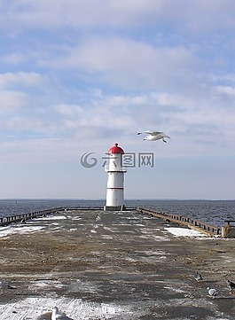 天空,云,燈塔