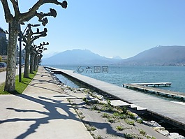 湖,山,騎